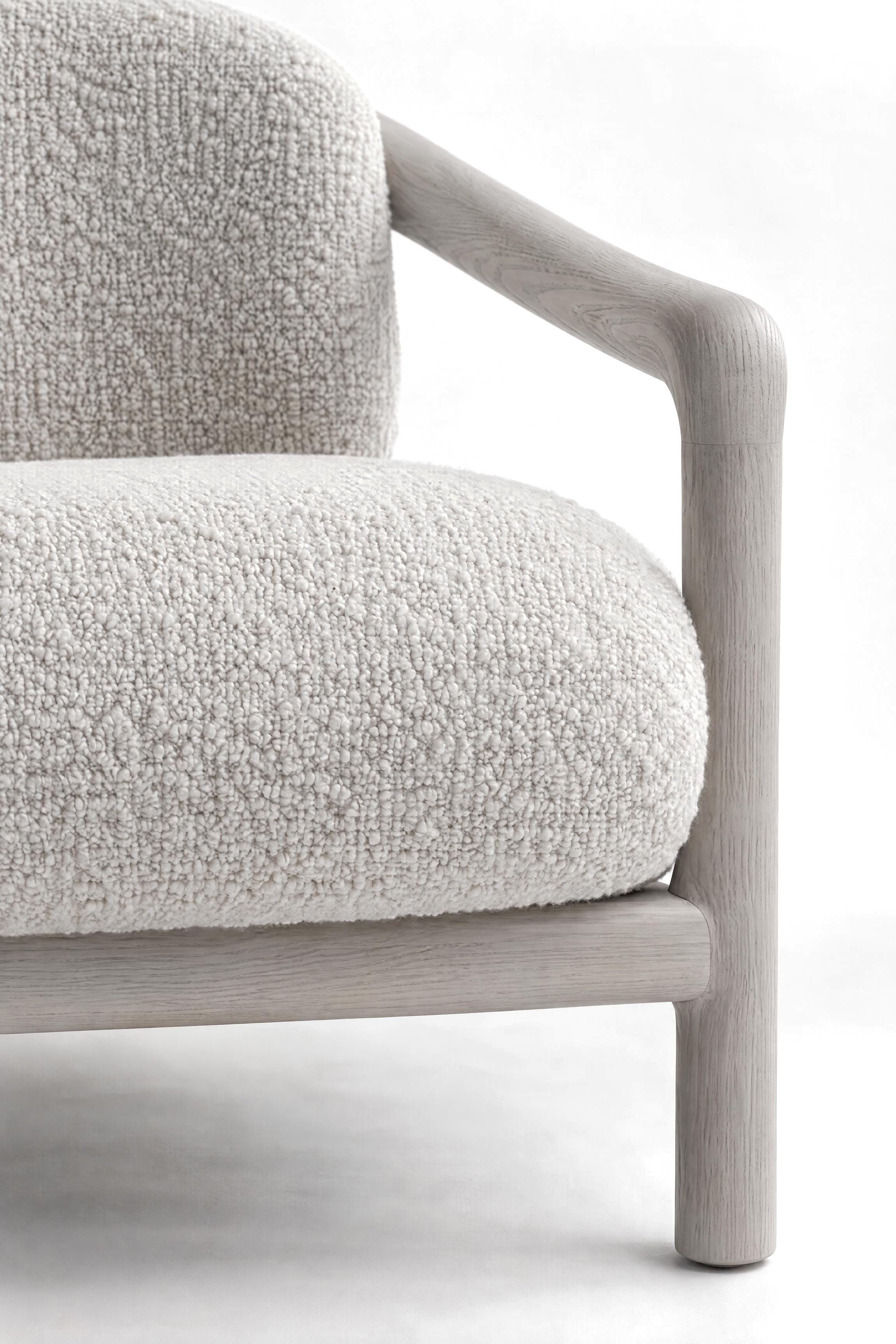 Bouclé Lounge Chair — Undyed