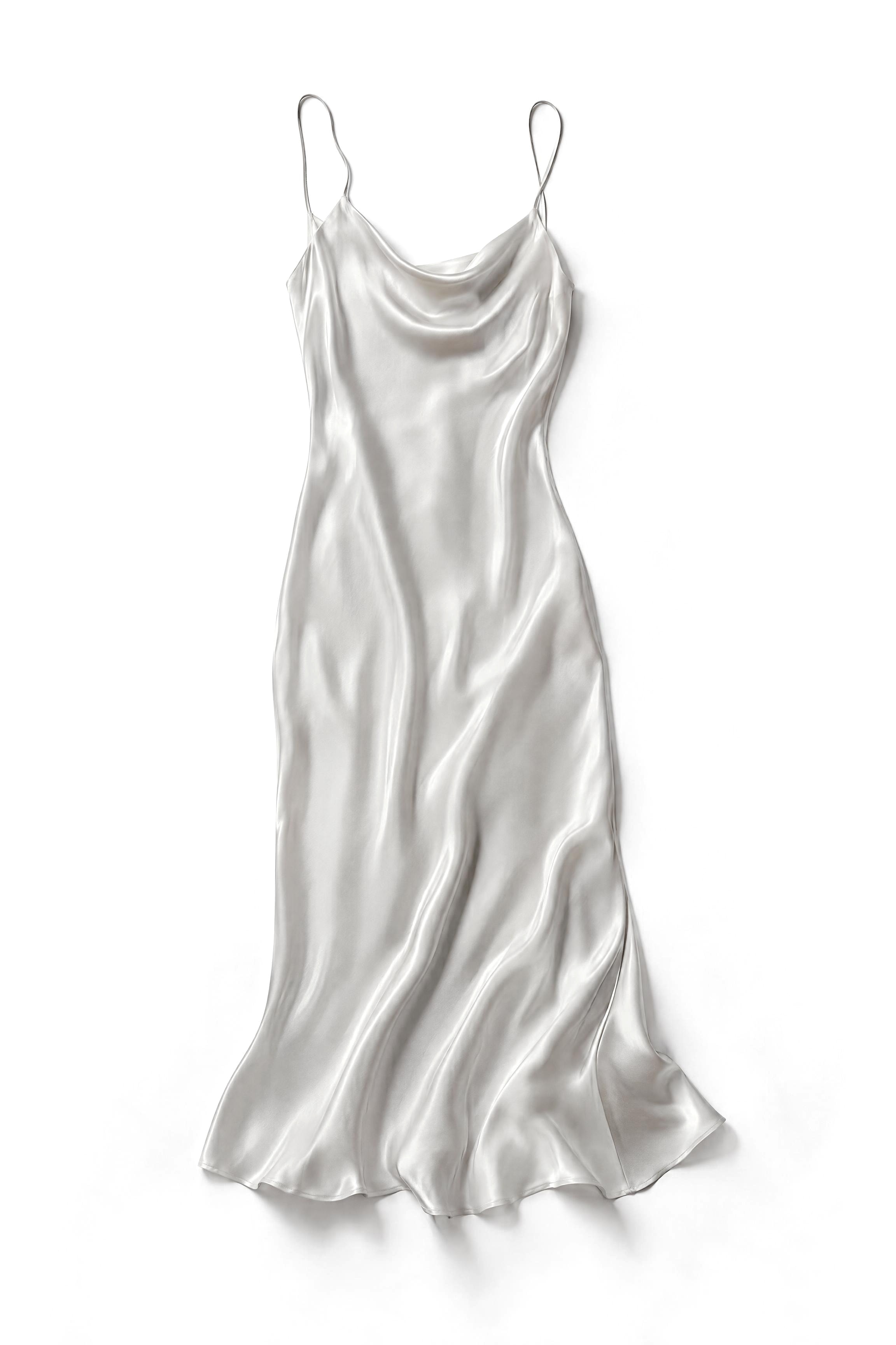 Fluid Slip Dress — Oyster