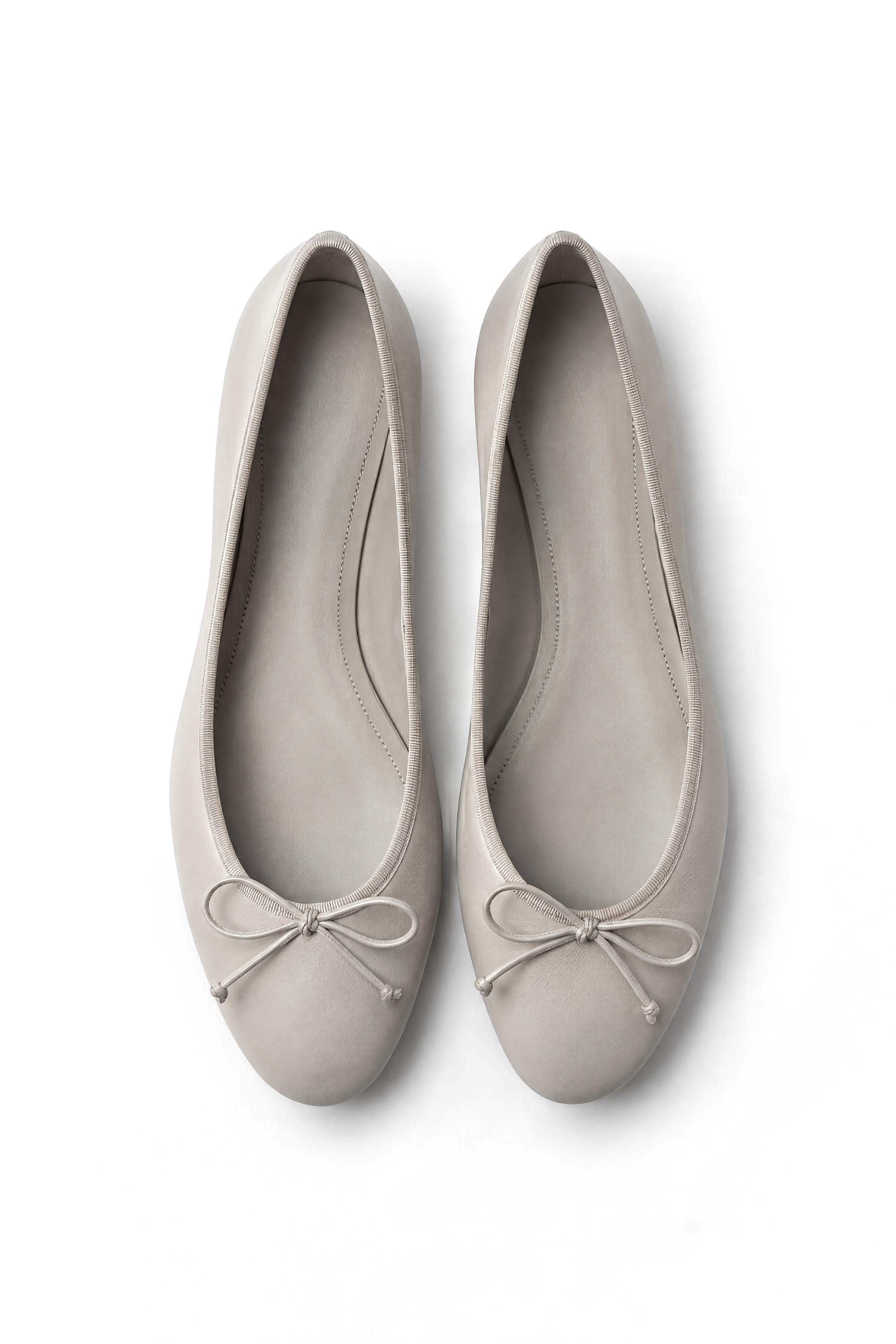 Leather Ballet Flat — Sand