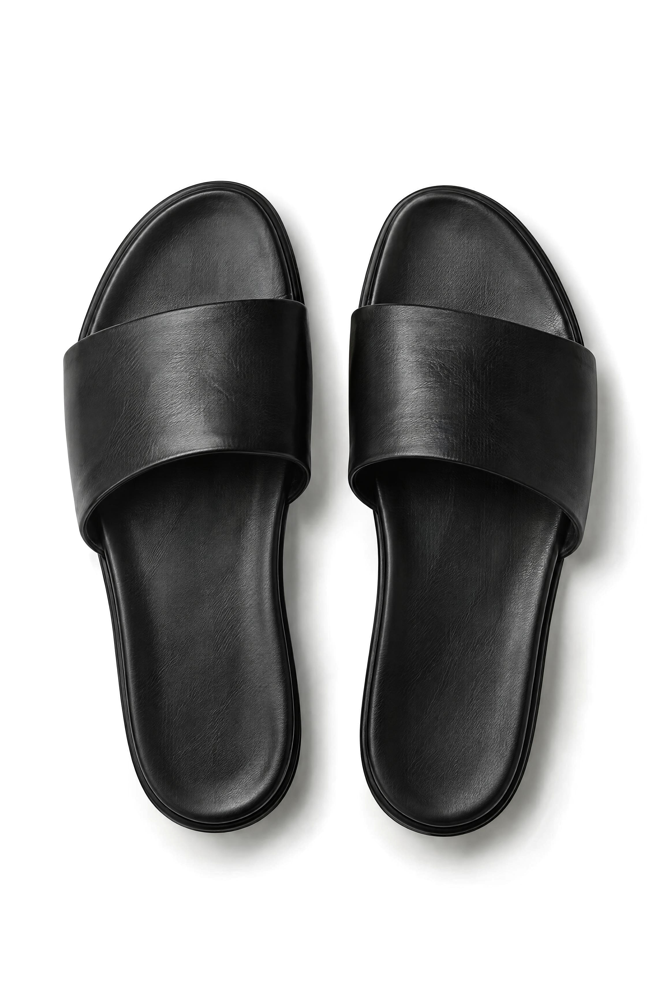 Leather Slide — Black