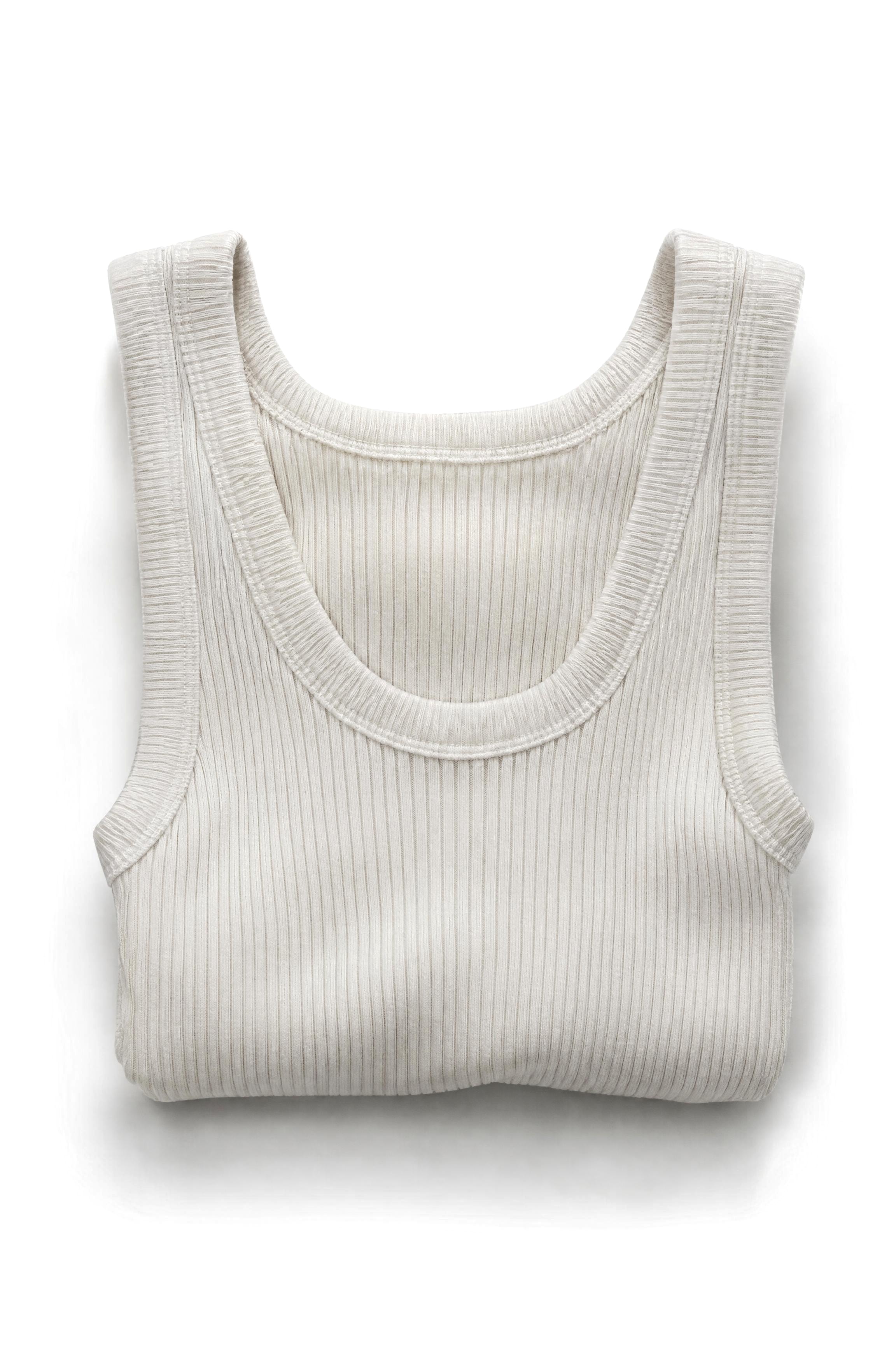 Merino Rib Tank — Bone