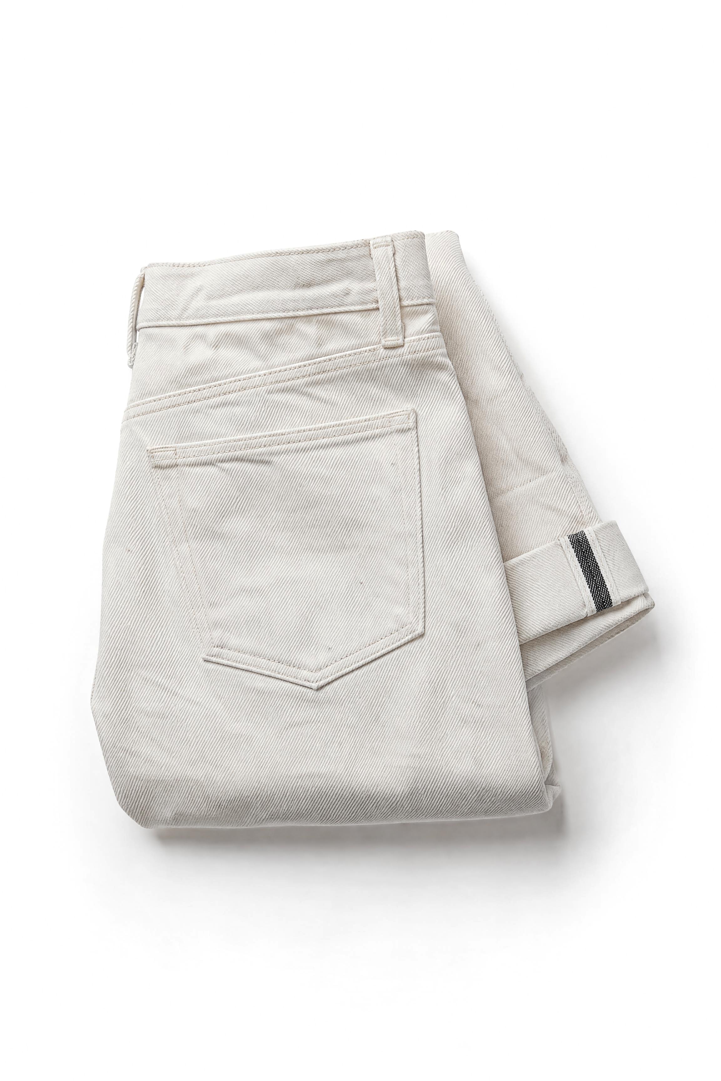 Selvedge Denim, Straight — Ecru