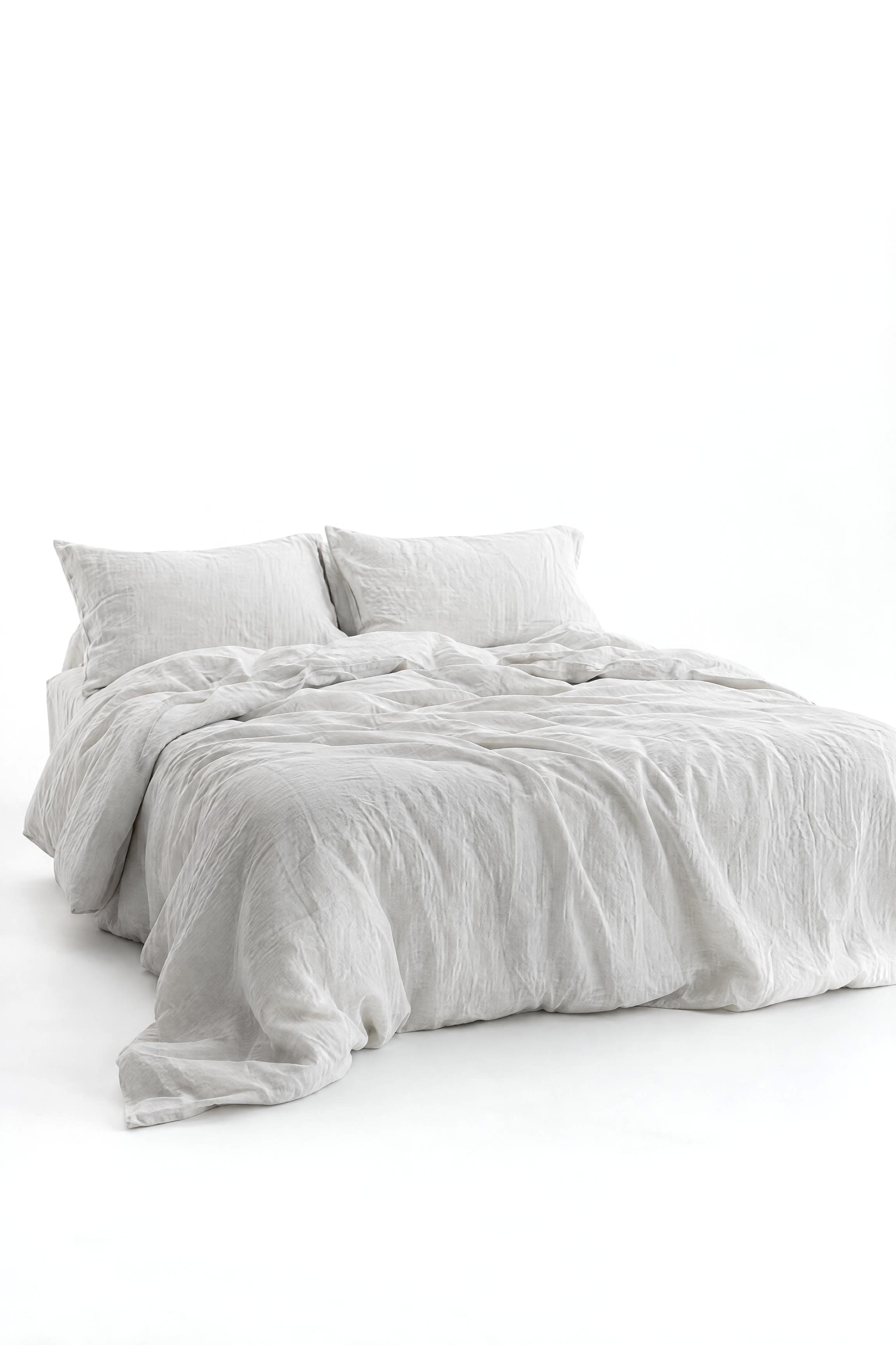 Stonewashed Linen Bedding — Chalk