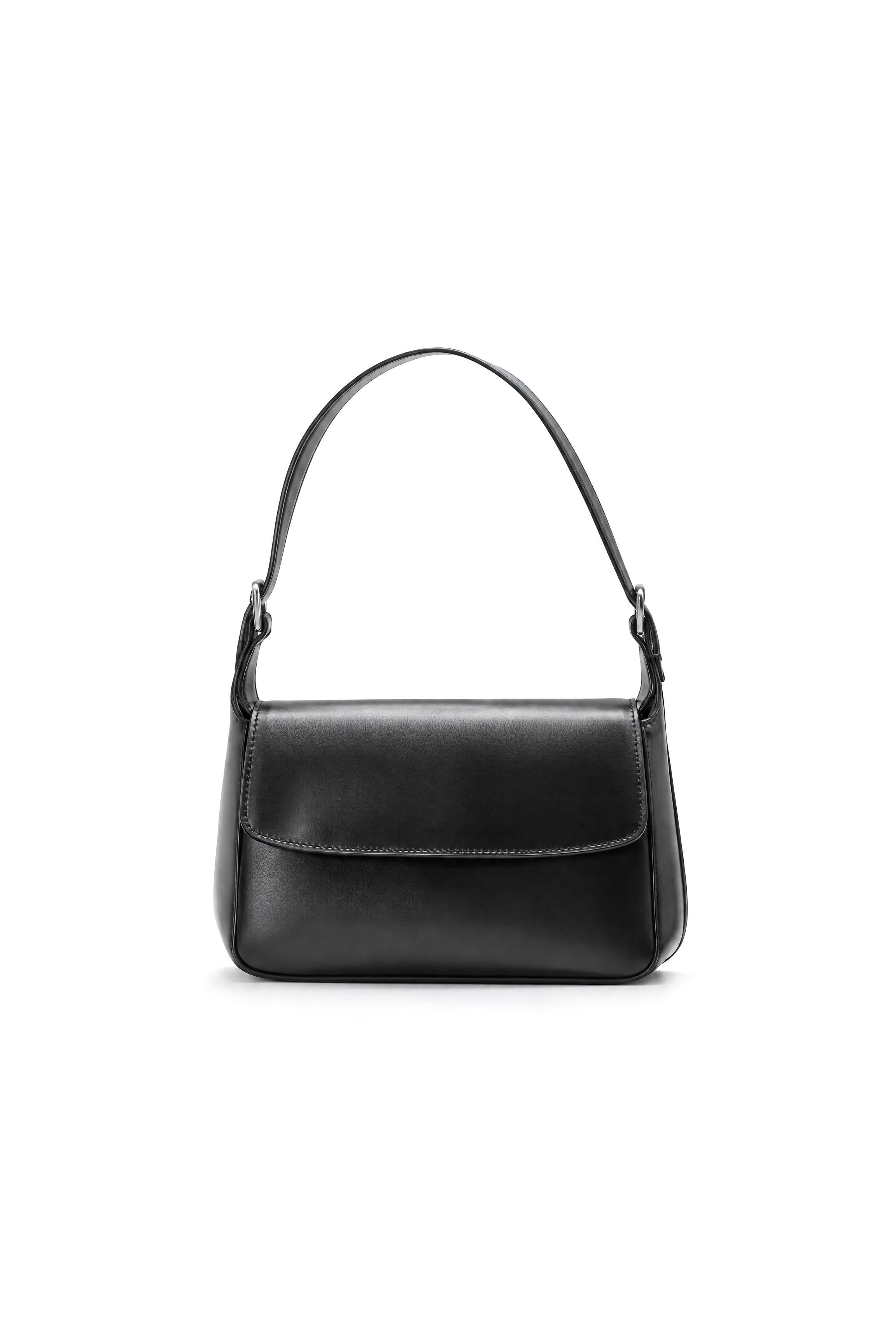 Structured Shoulder Bag — Black