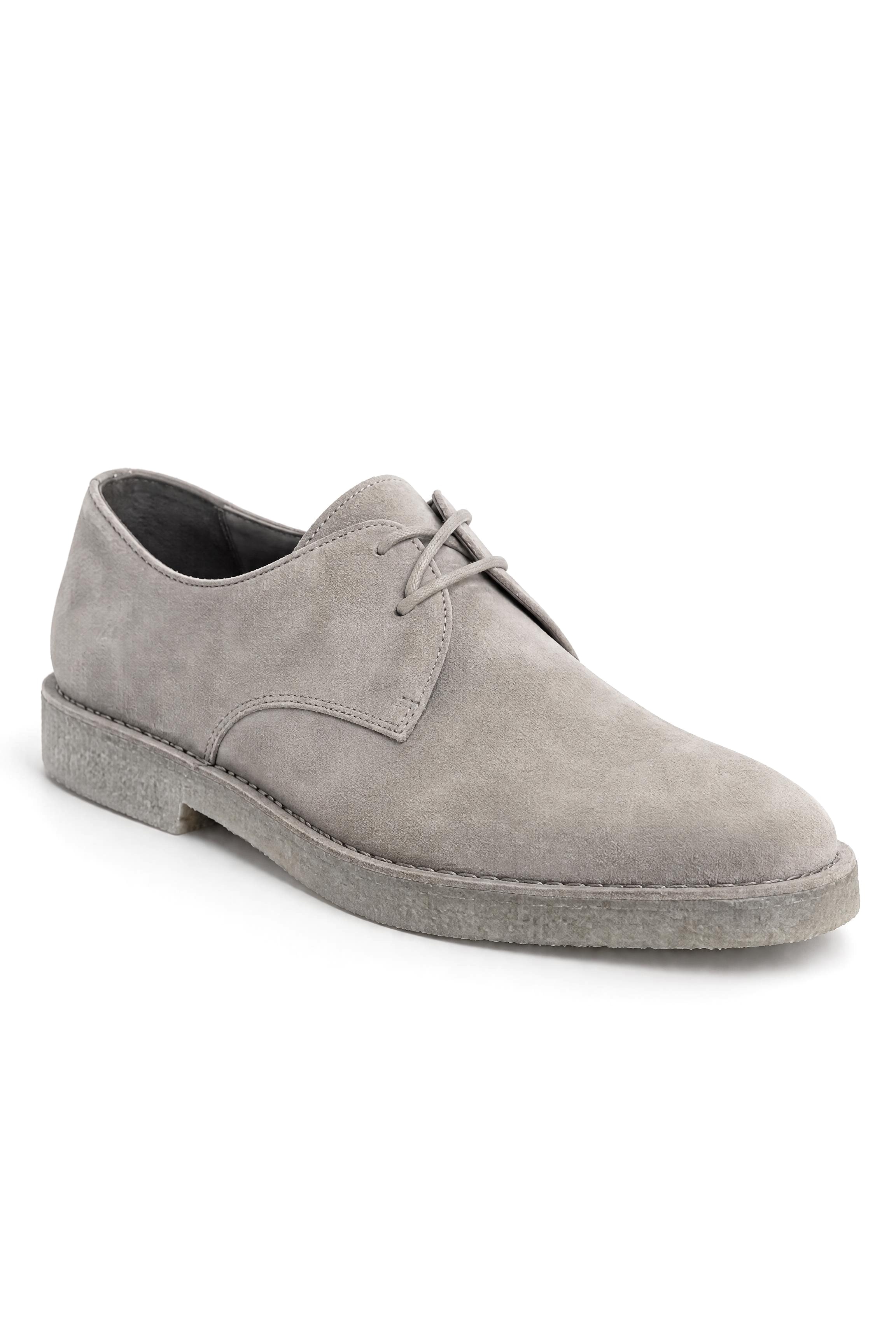 Suede Derby — Stone